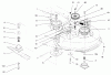 Mähdecks 30146 - Toro 44" Recycler Mower (SN: 790001 - 799999) (1997) Ersatzteile BLADES, SPINDLES, DRIVE & IDLER PULLEYS