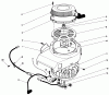 Rasenmäher Antrieb 30112 - Toro Mid-Size ProLine Gear Traction Unit, 12.5 hp (SN: 6000001 - 6999999) (1986) Ersatzteile RECOIL AND FLYWHEEL ASSEMBLY