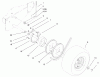 Rasenmäher Antrieb 30167 - Toro Mid-Size ProLine Traction Unit, Gear Drive, 12.5 hp (SN: 990001 - 999999) (1999) Ersatzteile BRAKE, WHEEL PULLEY AND WHEEL ASSEMBLY