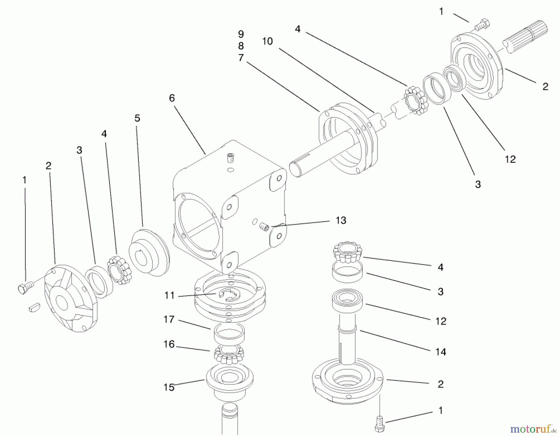  Rasenmäher Antrieb 74182 (Z325) - Toro Z Master Traction Unit, without Mower or Bagger (SN: 891200 - 891564) (1998) GEAR BOX ASSEMBLY NO. 94-4641