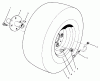 Rasen- und Garten Traktoren 30611 - Toro Groundsmaster 120 Tractor (SN: 690001 - 699999) (1996) Ersatzteile FRONT WHEEL ASSEMBLY