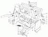 Rasen- und Garten Traktoren 30612 - Toro Groundsmaster 120 Tractor (SN: 230000001 - 230999999) (2003) Ersatzteile PARKING BRAKE AND LIFT FRAME ASSEMBLY