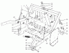 Rasen- und Garten Traktoren 30612TE - Toro Groundsmaster 120 Tractor (SN: 230000001 - 230999999) (2003) Ersatzteile PARKING BRAKE AND LIFT FRAME ASSEMBLY