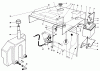 Rasen- und Garten Traktoren 30718 - Toro ProLine 118 (SN: 3900001 - 3999999) (1993) Ersatzteile HOOD, FUEL TANK & HYDRAULIC RESERVOIR ASSEMBLY
