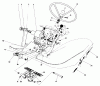 Rasen- und Garten Traktoren 30775 - Toro Groundsmaster 52 (SN: 400001 - 499999) (1984) Ersatzteile PEDALS AND STEERING WHEEL ASSEMBLY
