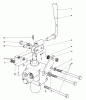 Rasen- und Garten Traktoren 30775 - Toro Groundsmaster 52 (SN: 400001 - 499999) (1984) Ersatzteile VALVE AND LEVER ASSEMBLY