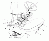 Rasen- und Garten Traktoren 30775 - Toro Groundsmaster 52 (SN: 600001 - 699999) (1986) Ersatzteile PEDALS AND STEERING WHEEL ASSEMBLY