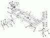Rasen- und Garten Traktoren Z1-24OE03 - Toro 724-Z Tractor (1990) Ersatzteile FRAME, REAR HUB AND FRONT WHEEL FORK