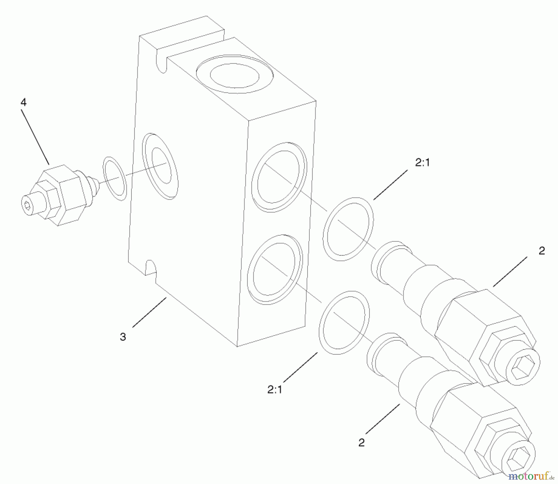  Compact Utility Loaders 22303 - Toro Dingo 320-D Compact Utility Loader (SN: 220000001 - 220999999) (2002) COUNTERBALANCE VALVE ASSEMBLY NO. 99-3040