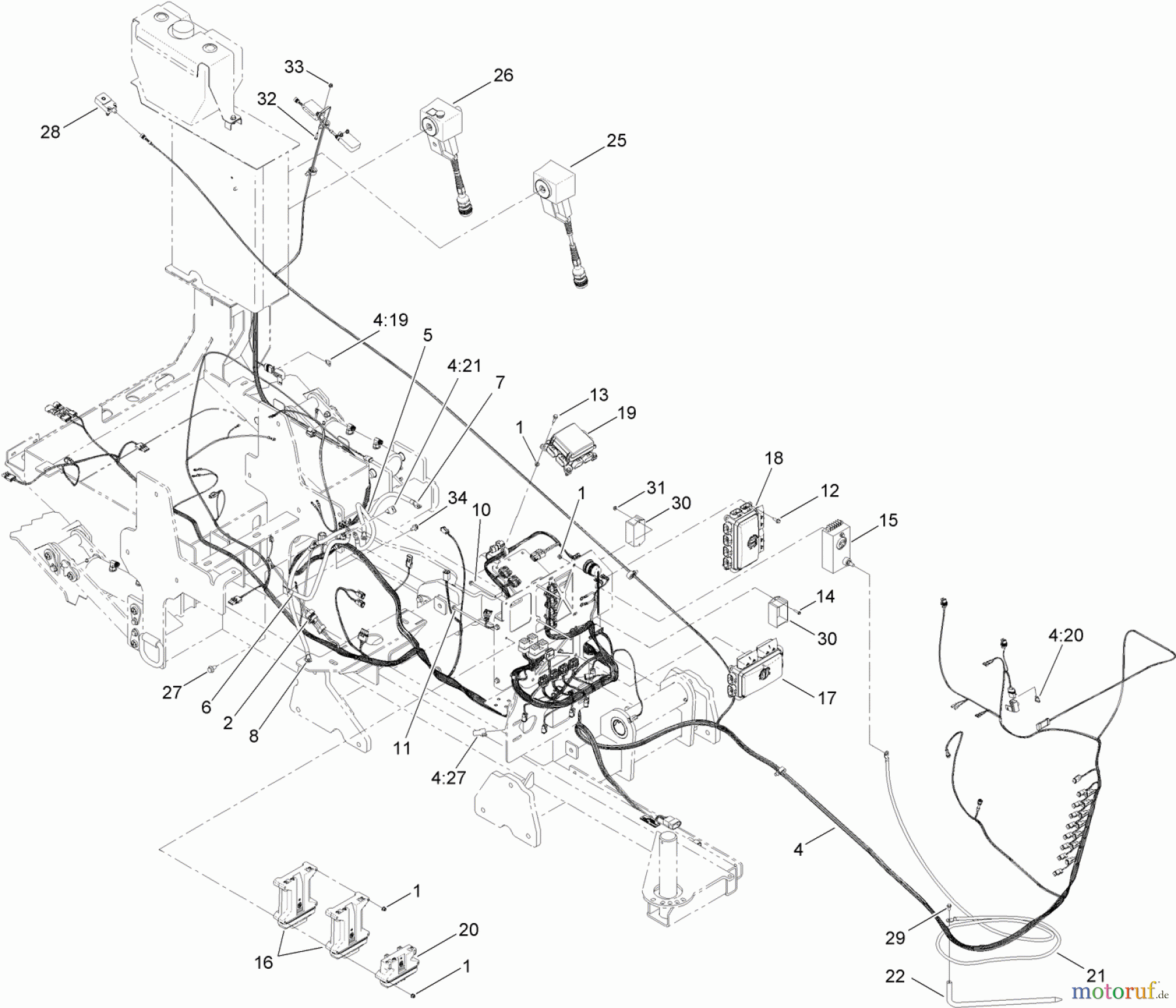  Zubehör 23800 - Toro 2024 Directional Drill (SN: 313000001 - 313999999) (2013) ELECTRICAL ASSEMBLY