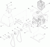 Kehrmaschinen 38700 - Toro Walk-Behind Rotary Power Broom (SN: 314000001 - 314999999) (2014) Ersatzteile ENGINE AND PULLY ASSEMBLY
