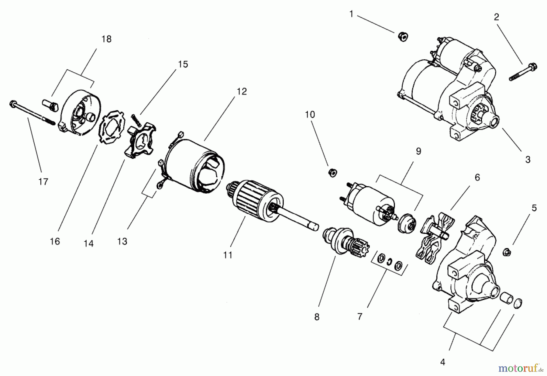  Compact Utility Loaders 22306 - Toro Dingo TX 420 Traction Unit (SN: 210000001 - 210000500) (2001) STARTING SYSTEM (CH20S 64637 KOHLER)