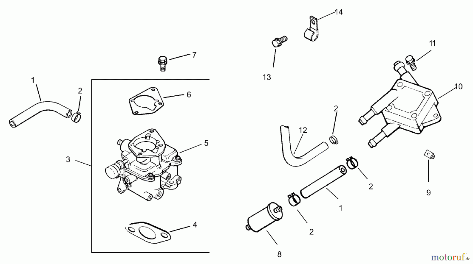 Compact Utility Loaders 22307 - Toro Dingo TX 425 Wide Track Compact Utility Loader (SN: 240000301 - 240000500) (2004) FUEL SYSTEM ASSEMBLY KOHLER CH730S-0072