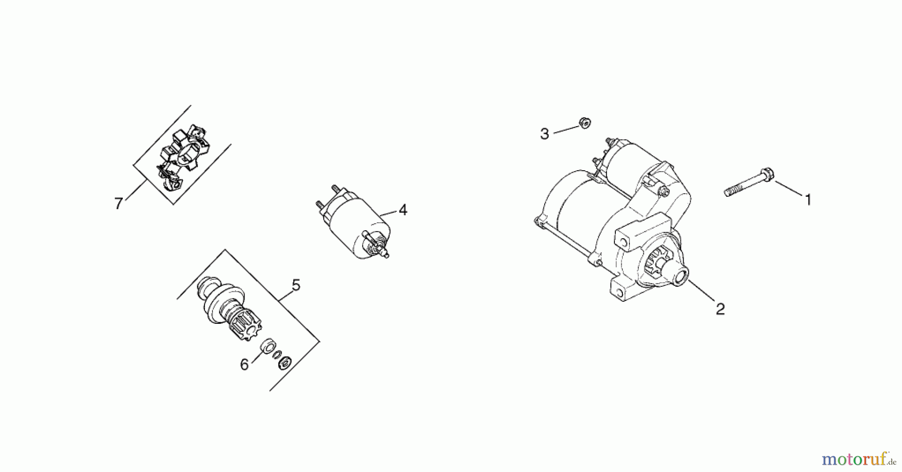 Compact Utility Loaders 22311 - Toro Dingo 220 Compact Utility Loader (SN: 220000001 - 220999999) (2002) STARTER ASSEMBLY KOHLER CH20S-64667