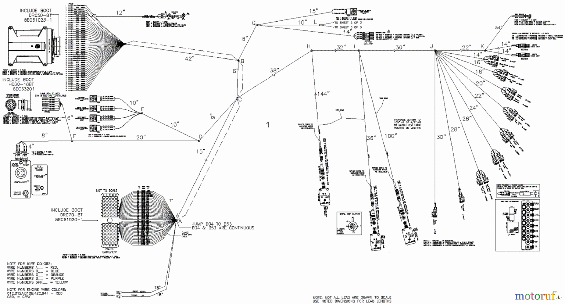  Zubehör DD2024 - Toro EarthPro Directional Drill (2007) MAIN HARNESS SERIAL NUMBERS DD202490151 AND AFTER #1